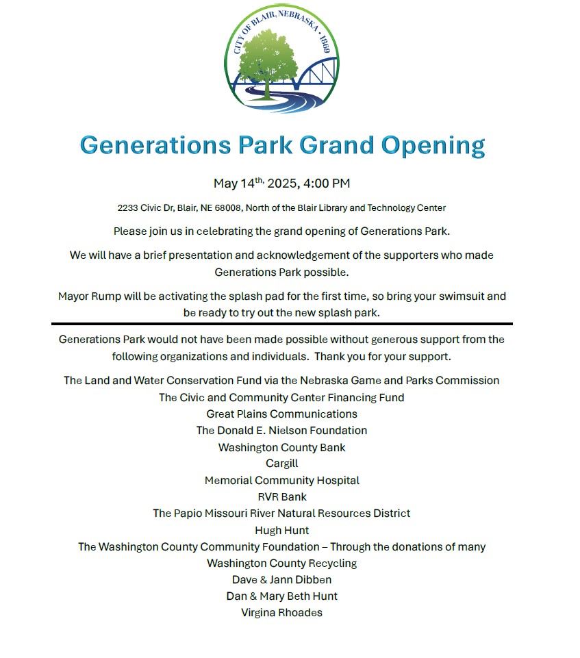 Generations Park Grand Opening